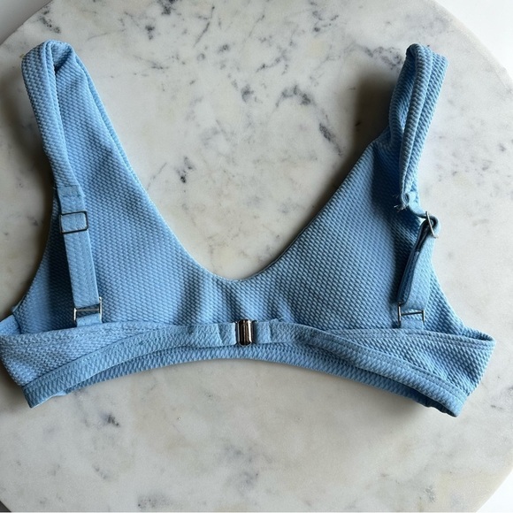 SHEIN Light Blue Textured Bikini Set Size Small - Picture 4 of 15